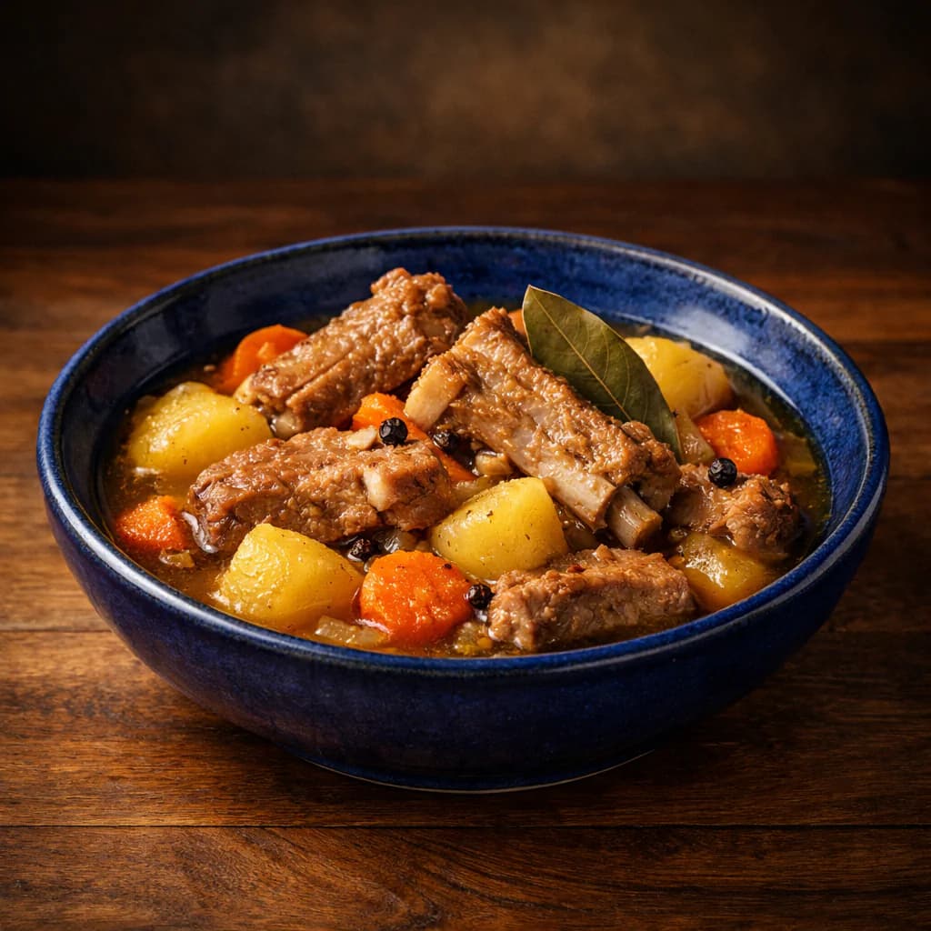 Pork ribs with potatoes